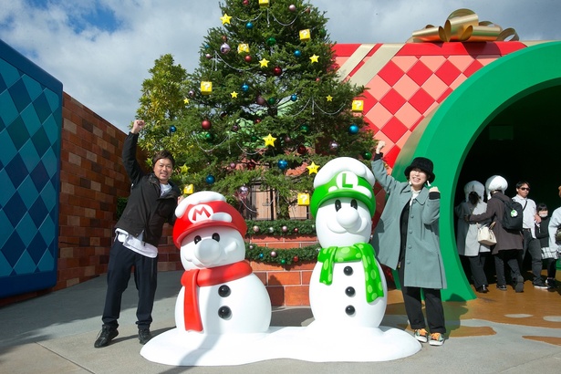 USJ】スーパーニンテンドーワールドが冬景色に！クリスマス仕様の