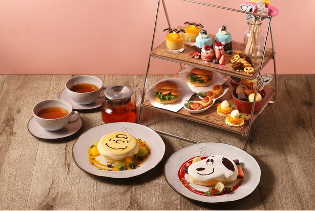 スヌーピーと仲間たちの楽しいティーパーティーをテーマにした「SNOOPY & PEANUTS GANG TEA PARTY PLAN」※画像は2名用イメージ