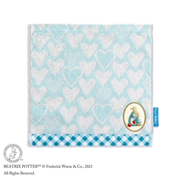「ハート タオルハンカチ ブルー」(880円)