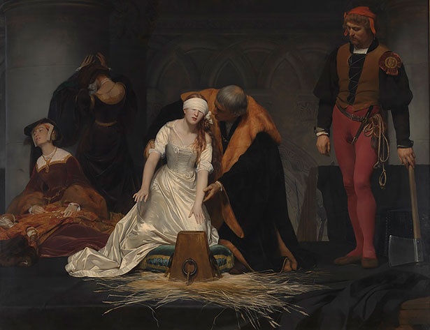 ポール・ドラローシュ《レディ・ジェーン・グレイの処刑》 1833年 油彩・カンヴァス　ロンドン・ナショナル・ギャラリー　Paul Delaroche, The Execution of Lady Jane Grey,
