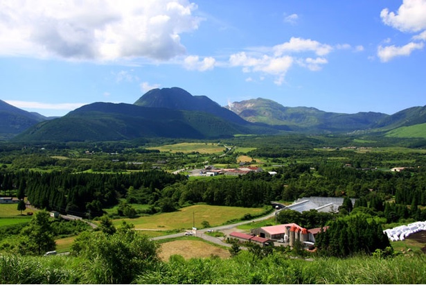 九州オルレ 九重・やまなみコース。くじゅう連山の北側に広がる飯田高原。標高1000m地点に位置するので、夏場でも涼しい