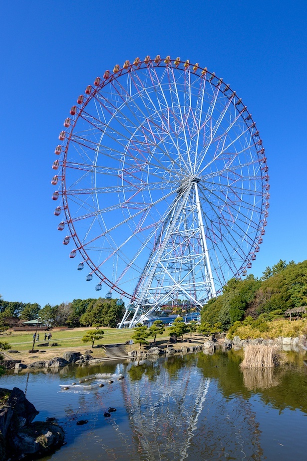 「ダイヤと花の大観覧車」からは、天気のいい日には房総半島や富士山も望むことができる