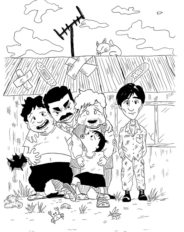 幼少期の清人さんとその家族