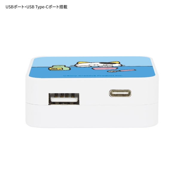 「ACアダプタ」は、USB Type-AとType-Cのポートを搭載