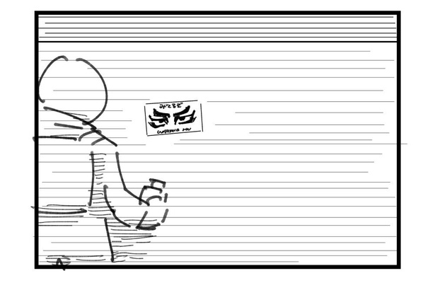 4コマ「落描き」(3)