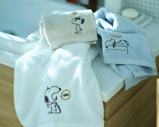 西川よりスヌーピーデザインの上質タオルが新発売！大人かわいい寝具シリーズも