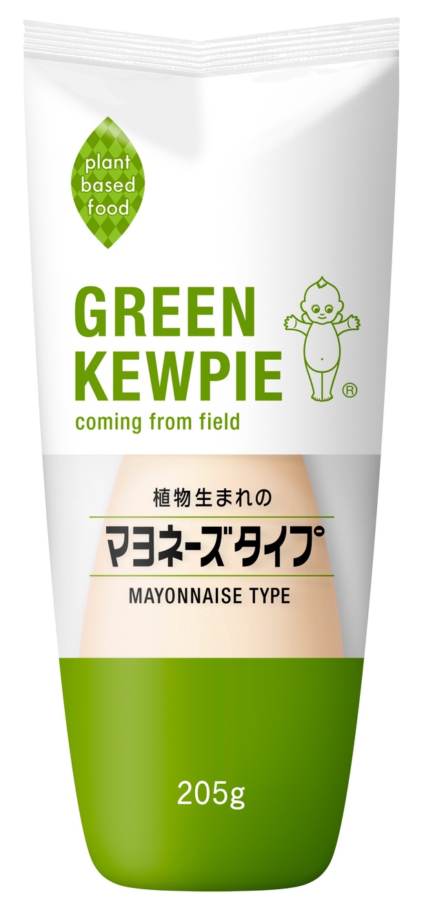 2024年2月から発売が開始された「GREEN KEWPIE 植物生まれのマヨネーズタイプ」。卵不使用でもおいしくなるよう仕上げたキユーピーの研究成果がいかんなく発揮されている