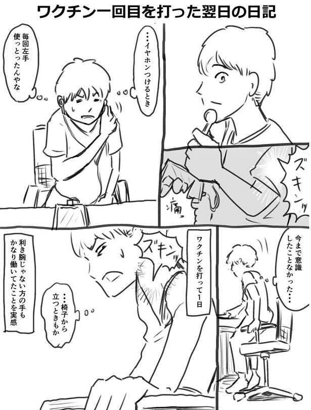 ワクチン一回目を打った翌日の日記