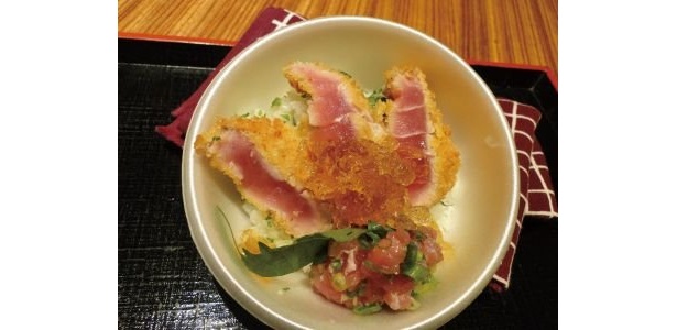 和歌山の「鮪中とろカツ丼」生マグロ水揚げ日本一を誇る紀州勝浦の逸品！