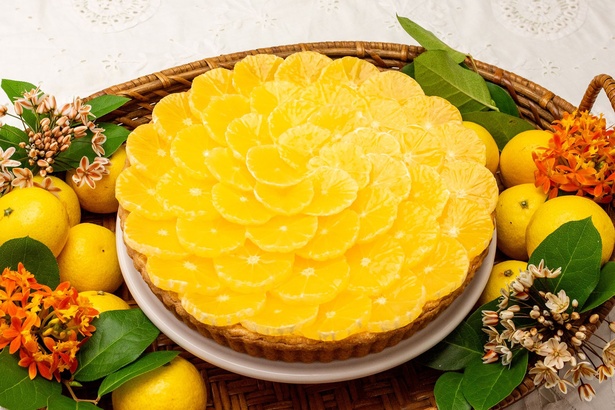 【写真】希少なオレンジ「湘南ゴールド」をふんだんに使ったひと皿は、かわいい見た目にテンションも上がること間違いなし！