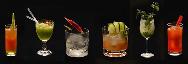 キュウリ、トマト、セロリなど、カクテルは計30種