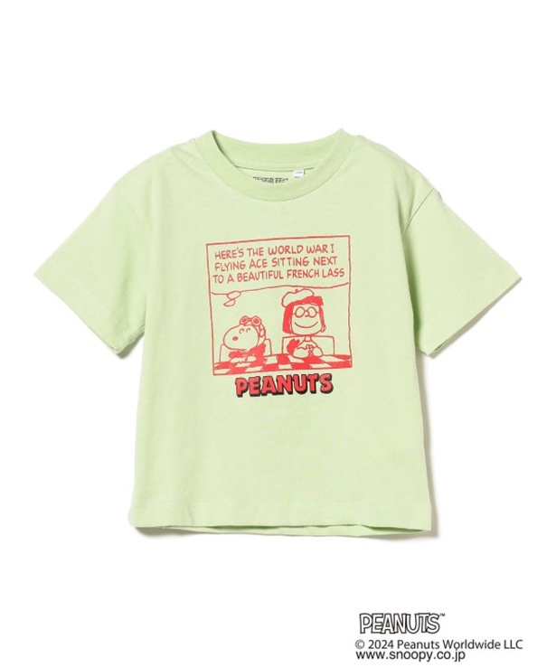 「Peanuts COMIC プリント Tシャツ」(3630円)カラー：ピスタチオ