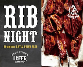 プレミアムフライデーは、ビールと特製スペアリブで盛りあがろう！一夜限りの「RIB NIGHT」
