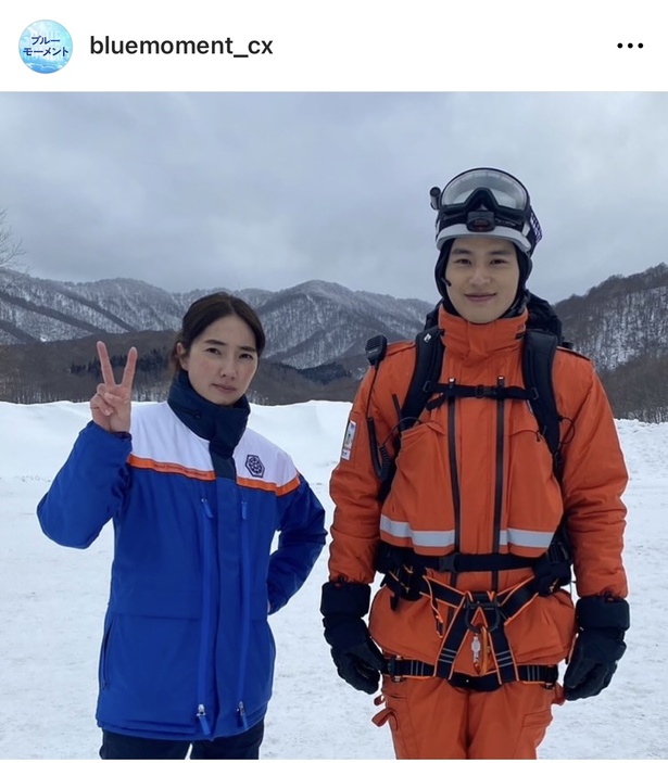  水上恒司＆仁村紗和、ドラマ「真夏のシンデレラ」で共演した2人のレアな雪山ショット