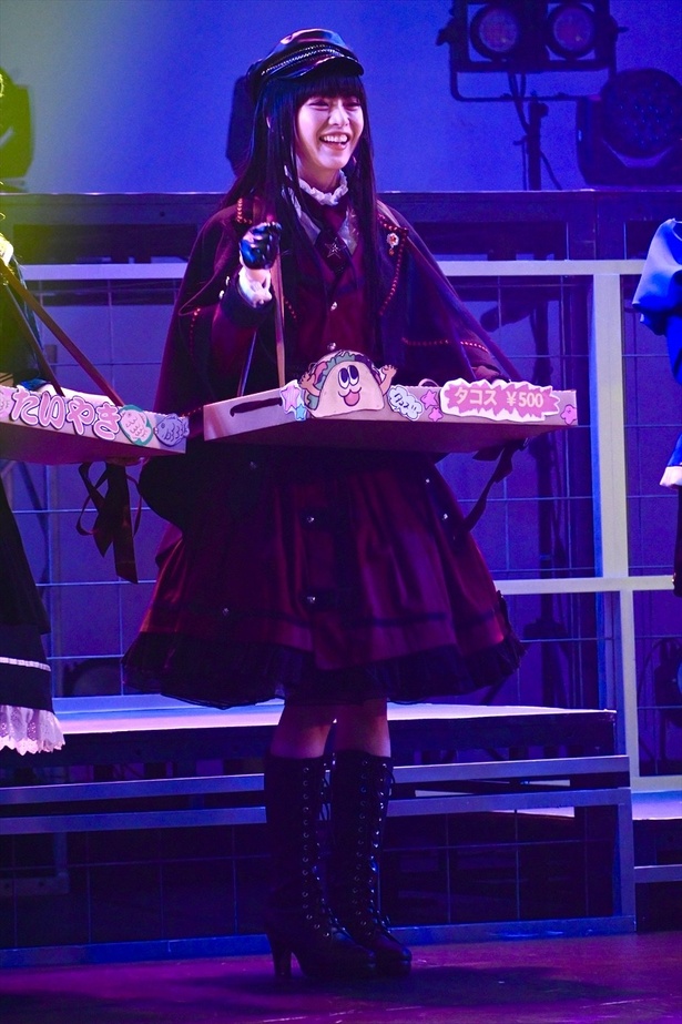 「戦う前のシーンでしたのでニコニコしながら演じてました」