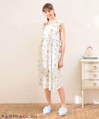 「綿テンセルチェリー＆ベリーノースリーブワンピース(グレー)」(1万1000円/各2色) 