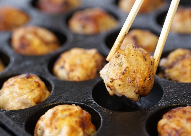 「飛騨乃鉄板」の「飛騨たこ焼き餃子」