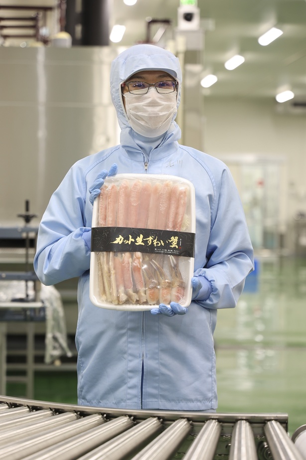 出荷前の生ずわい蟹