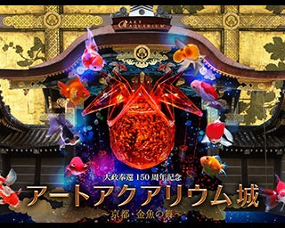 世界遺産 二条城で史上最大規模のアートアクアリウム開催