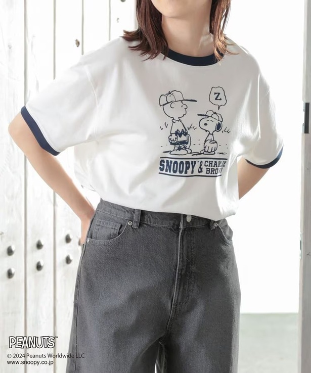 ハニーズの「スヌーピーTシャツ」1680円は買い！さりげない配色使いで大人も着やすい｜ウォーカープラス