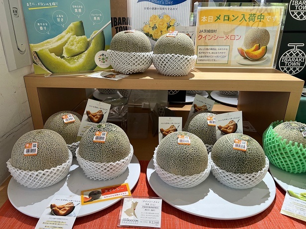 IBARAKI sense」では数種類のメロンを販売