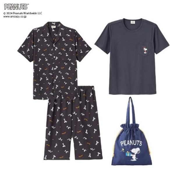  「メンズ パジャマセット(SNOOPY)」(2200円) 