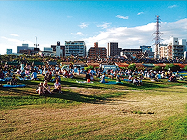 西側へ歩けば快適に観覧できる