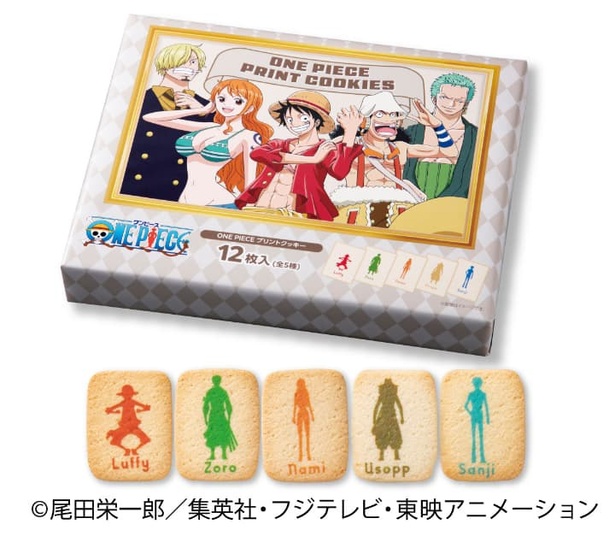 「ONE PIECE プリントクッキー12枚入(全5種)」(864円)も登場