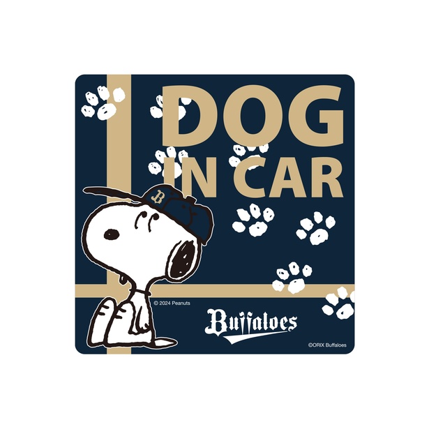 オリックス・バファローズカラーの「DOG IN CAR」