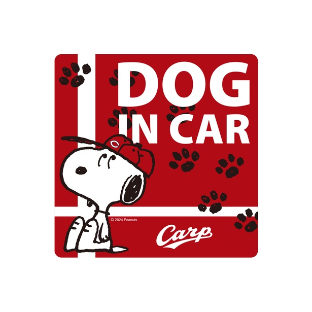 広島東洋カープカラーの「DOG IN CAR」