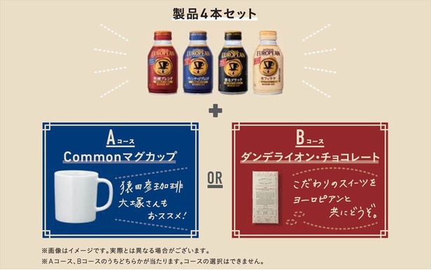 「#ヨーロピアン淹れたてのような香り」を付けてTwitterに感想を投稿すると、 製品4本セットと「ジョージア ヨーロピアン」の香りと一緒に楽しめるアイテムが抽選でプレゼントされる