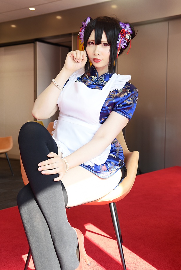 オリジナルのチャイナドレスで参加したREN.さん