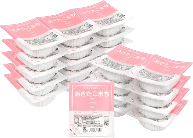 by Amazon パックご飯 秋田県産 あきたこまち 180g×24個 国産米 100% 低温製法米