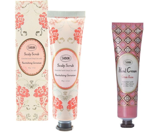 SABON(サボン) ヘッドスクラブ リプレニッシング とハンドクリーム