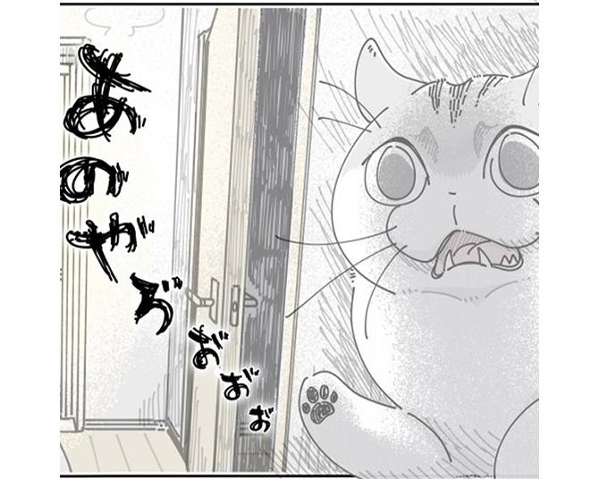 【ネコ漫画】大好きな飼い主に文句を言う愛猫!?その鳴き声に「うちの猫もそうです」など共感コメント殺到