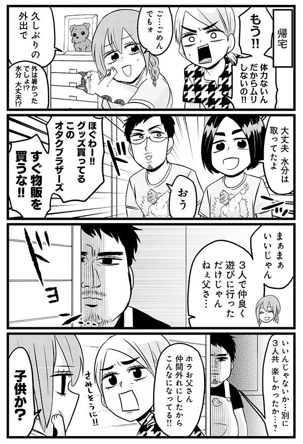 久しぶりの外出で （C）島袋全優／COMICSMART INC./KADOKAWA