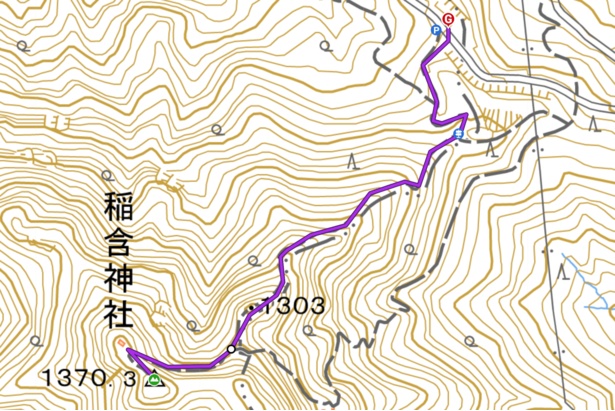 鳥居峠-茂垣峠-稲含山 往復コース