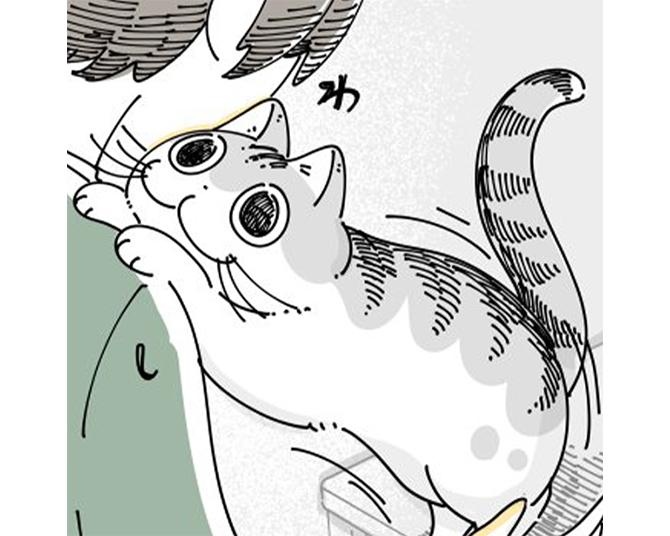 【ネコ漫画】飼い主に甘え上手な愛猫!?その仕草に「癒やされます」「あるある」などSNSで共感コメント多数