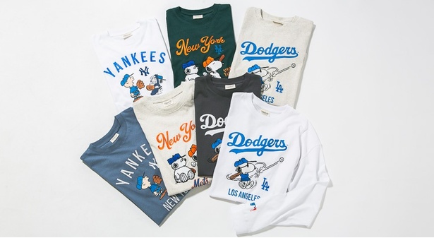 「JEANS MATE」からオリジナルデザインの「PEANUTS」×「MLB」コラボTシャツが登場