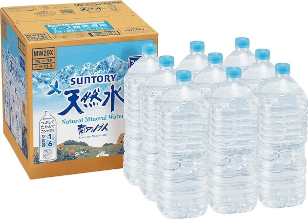 【Amazon.co.jp限定】 Restock サントリー 天然水 ラベルレス 2L ×9本