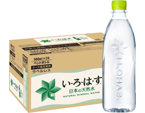 コカ・コーラ い・ろ・は・す天然水ラベルレス 560ml ×24本