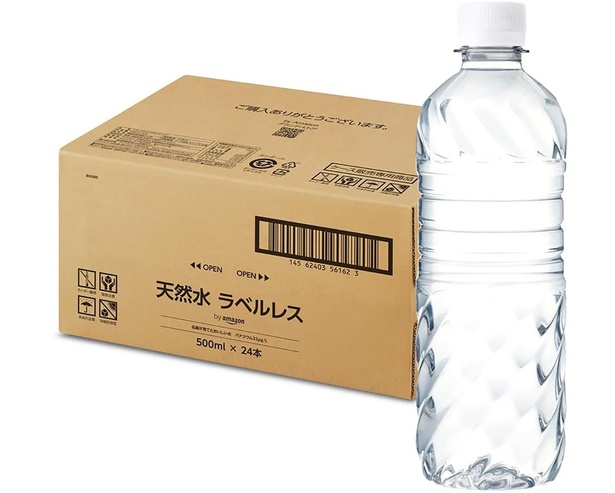 by Amazon 天然水 ラベルレス 500ml ×24本 富士山の天然水 バナジウム含有 水 ミネラルウォーター ペットボトル 静岡県産 500ミリリットル (Smart Basic)