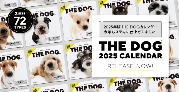 好きな「THE DOG 2025年カレンダー」の購入で保護犬活動を応援できる