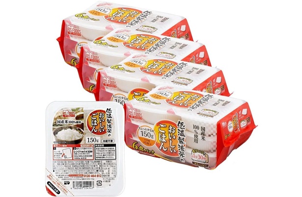 アイリスオーヤマ パックご飯 国産米 100% 低温製法米 非常食 米 レトルト 150グラム (x 24)