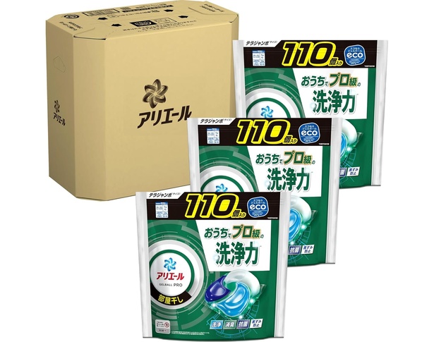 アリエール 洗濯洗剤 ジェルボール PRO 部屋干し 詰め替え 110個×3袋