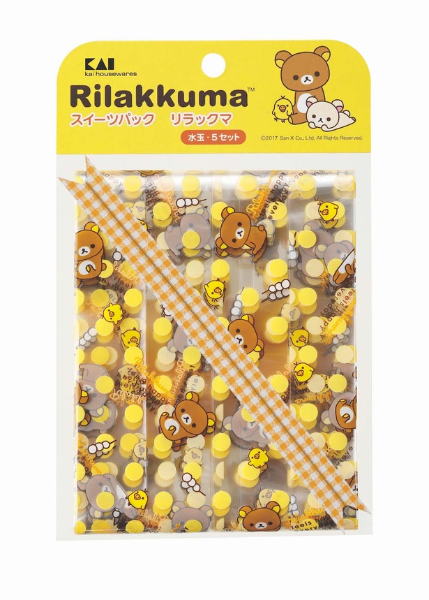 「スイーツパック リラックマ(水玉・5枚セット)」(税抜450円)