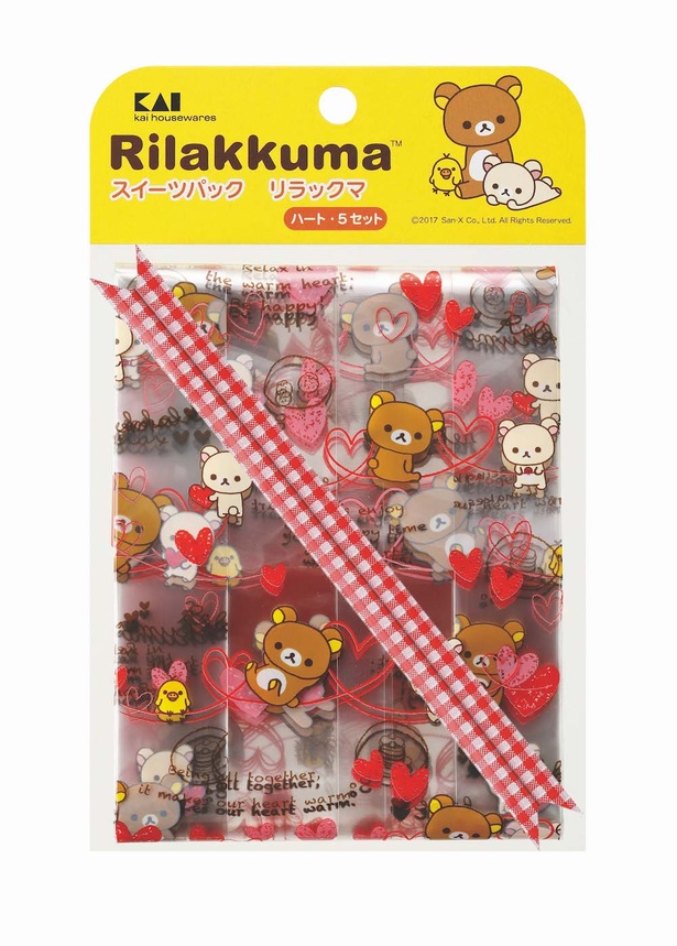 「スイーツパック リラックマ(ハート・5枚セット)」(税抜450円)