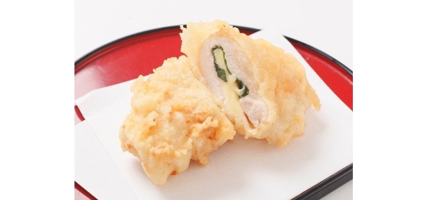 「江戸前天丼　銀座天ぱち」の「どげんきゃせんといかん南蛮チーズ天」（580円）