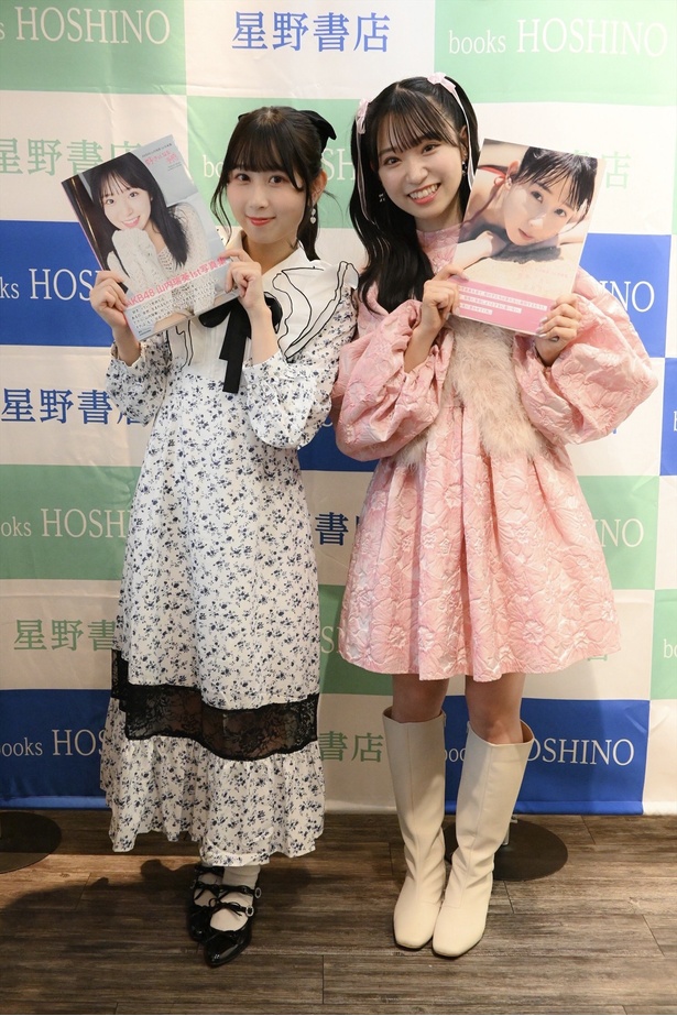 【写真】名古屋の書店にて、1st写真集を交換したAKB48山内瑞葵とSKE48井上瑠夏がお互いの楽曲でもコラボした