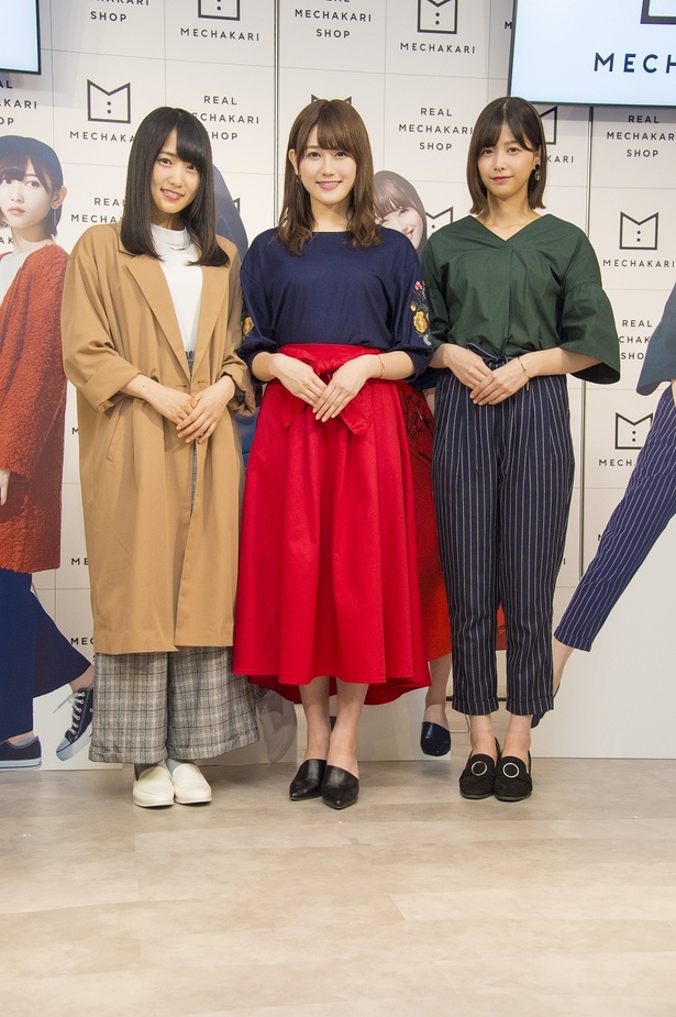 「REAL MECHAKARI SHOP」オープニングイベントに登場した菅井友香、守屋茜、